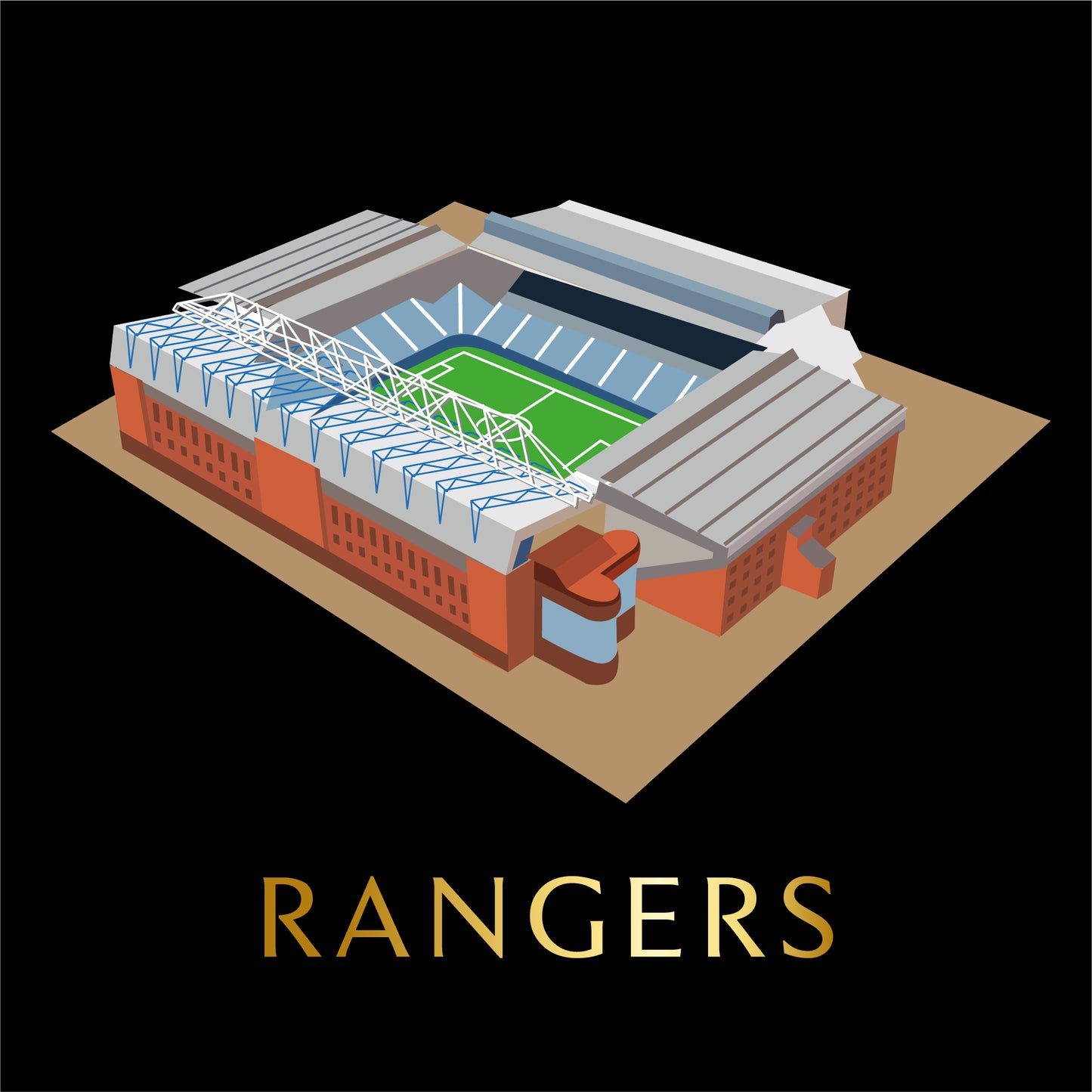 Schottland Fußballstadion Rubbelkarte
